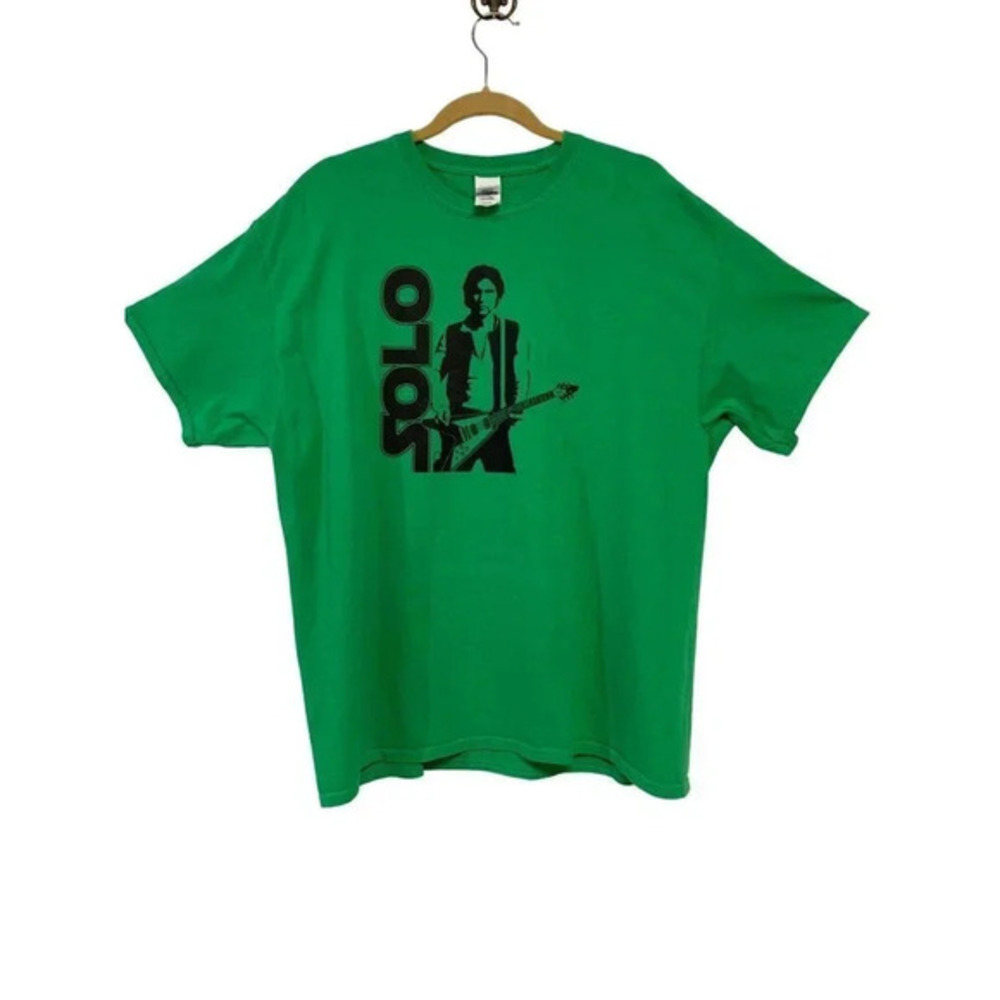 Guitar Solo Han Solo Star Wars Guitarist Cool Funny Unisex T-Shirt Green Adult X
